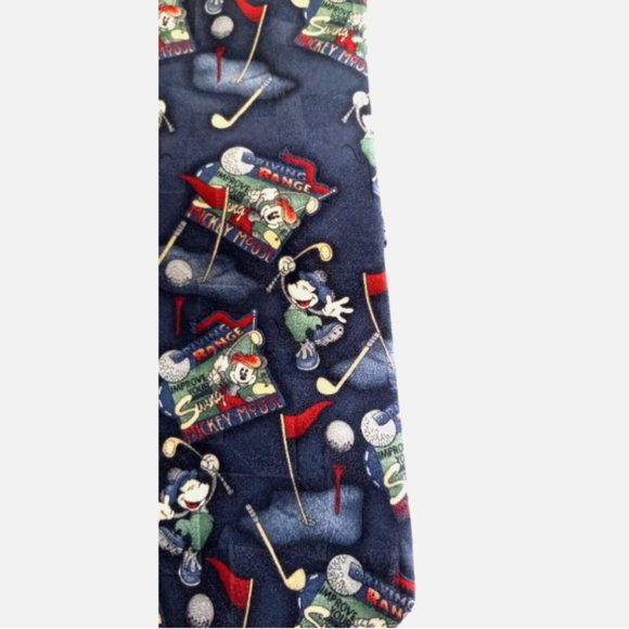 Vintage Disney Silk Neck Ties Lot of 3 Golf Theme 100% Silk Authentic - Picture 2 of 6
